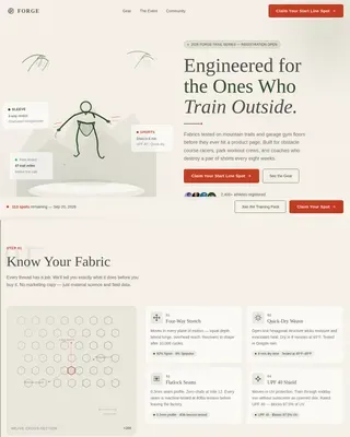Outdoor Training Event Registration Landing Page Template