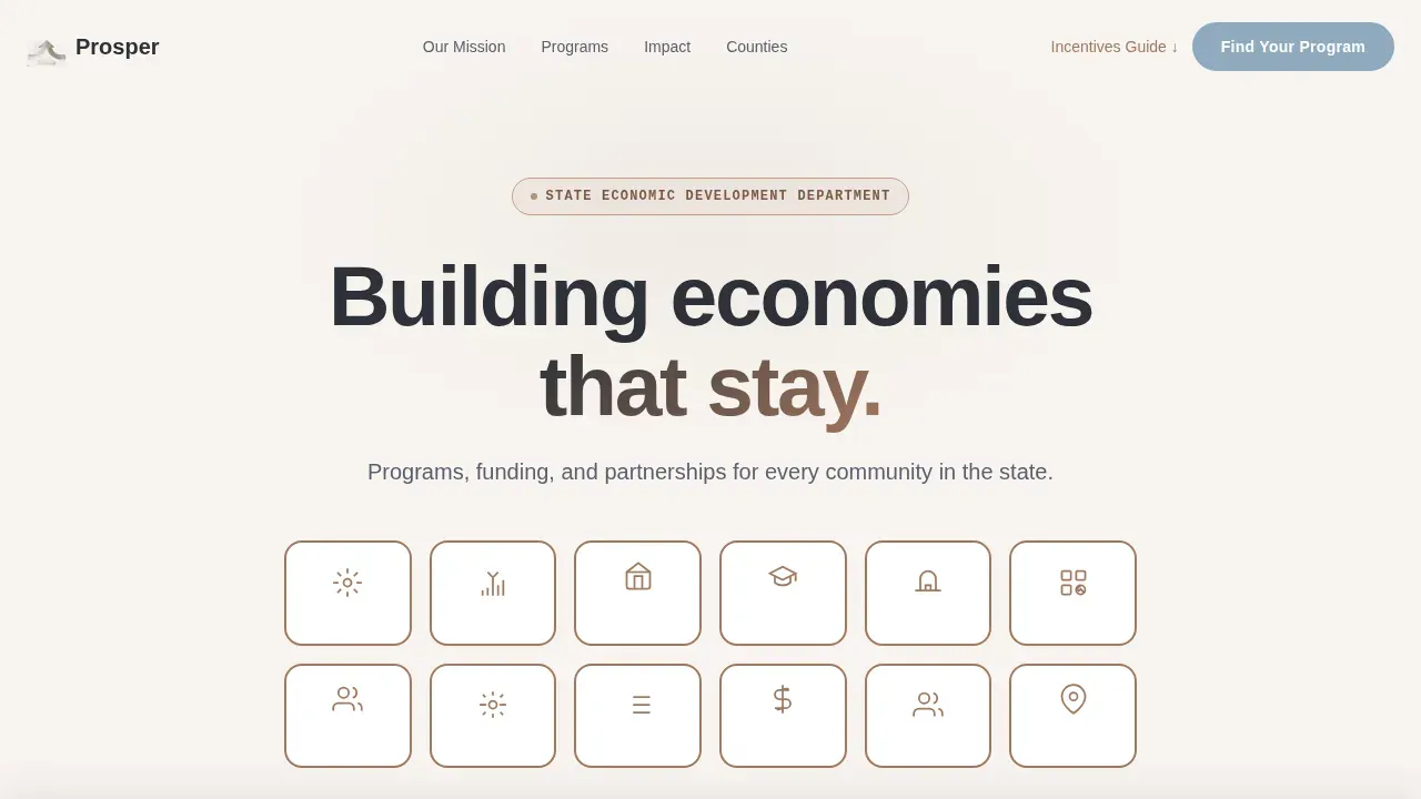 Economic Development Landing Page Template