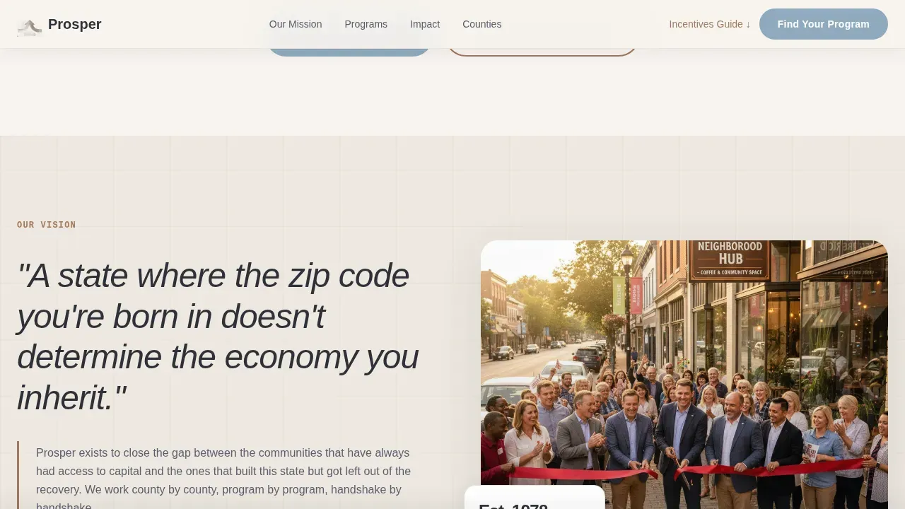 Economic Development Landing Page Template