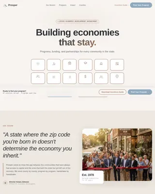 Economic Development Landing Page Template