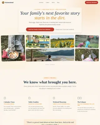 Family Travel & Experience Reviews & Social Proof Website Template