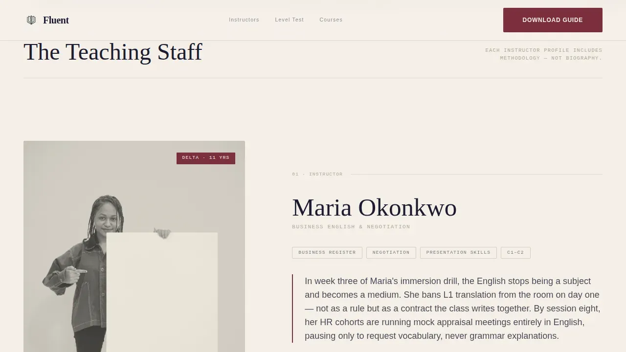 Language School Marketing Professional Website Template