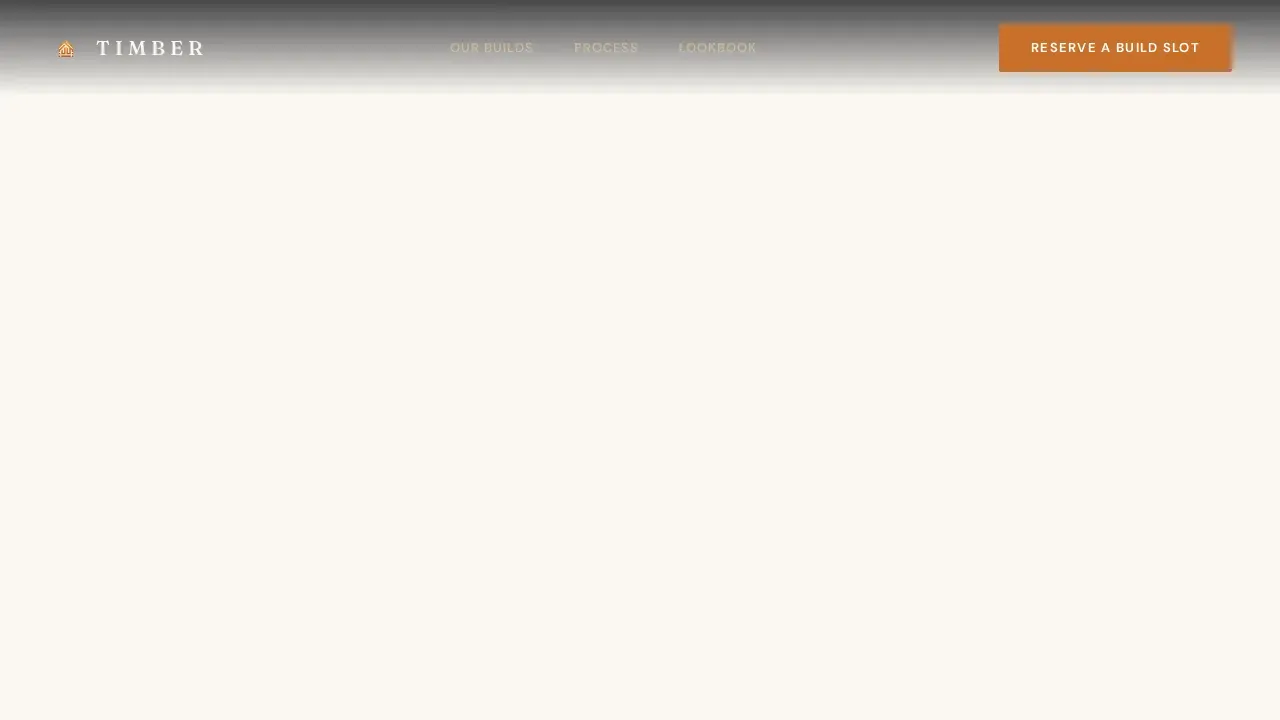 Premium Log Home Developer Landing Page Template