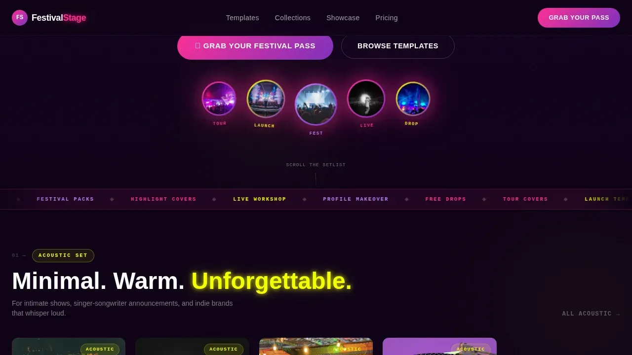 Vibrant Event Social Cover Landing Page Template