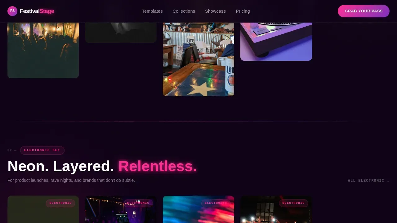 Vibrant Event Social Cover Landing Page Template