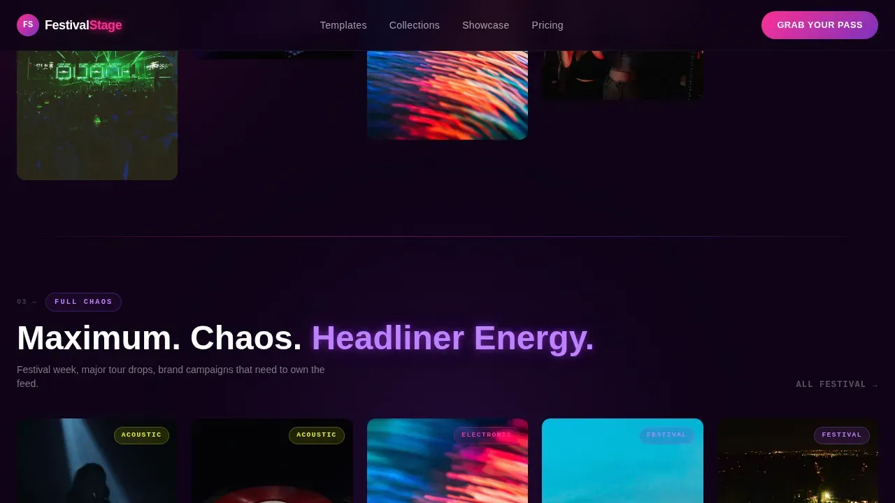Vibrant Event Social Cover Landing Page Template
