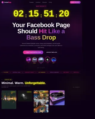 Vibrant Event Social Cover Landing Page Template