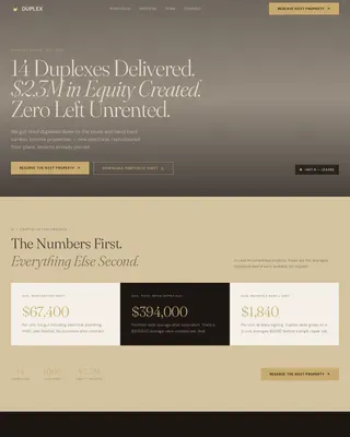 Duplex & Multi-Family Real Estate Portfolio Website Template