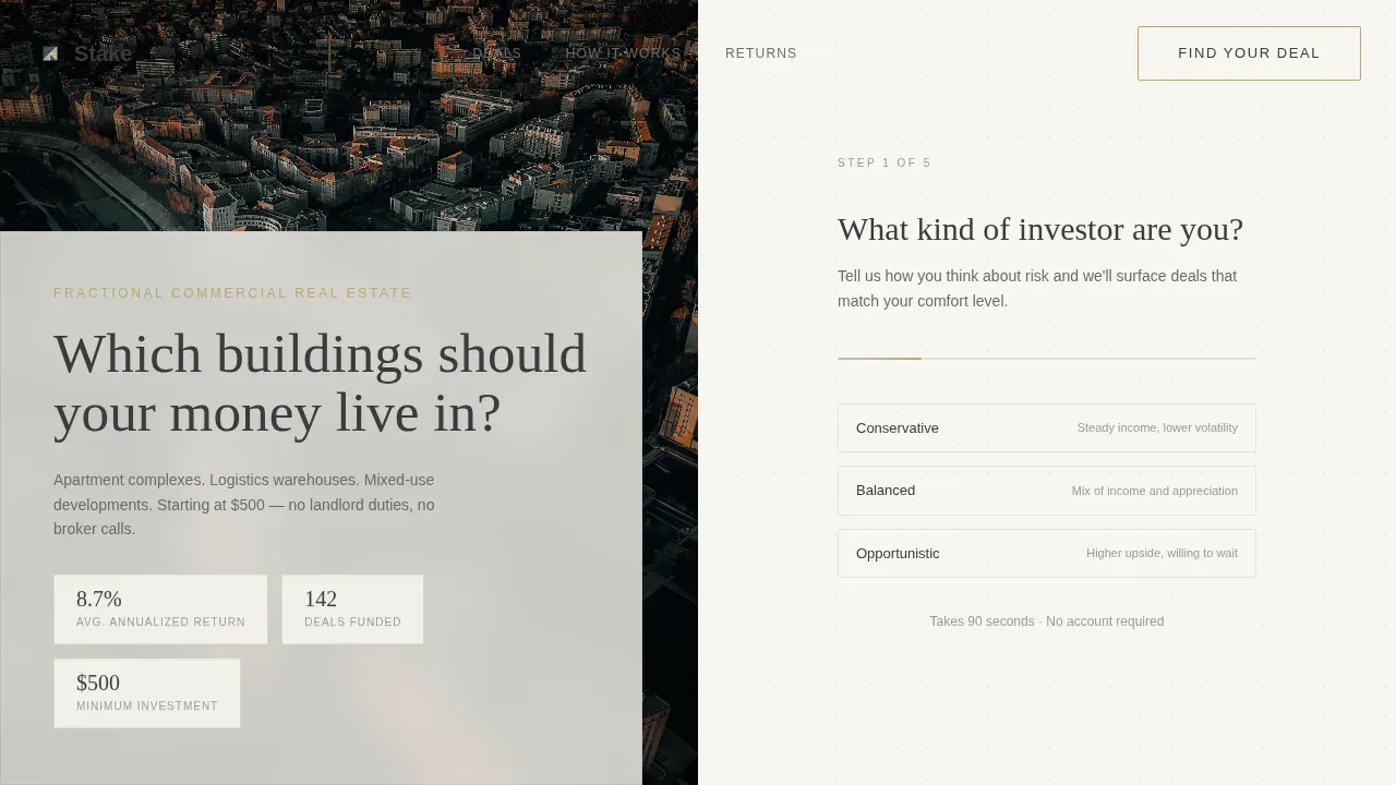 Fractional Real Estate Investment Landing Page Template