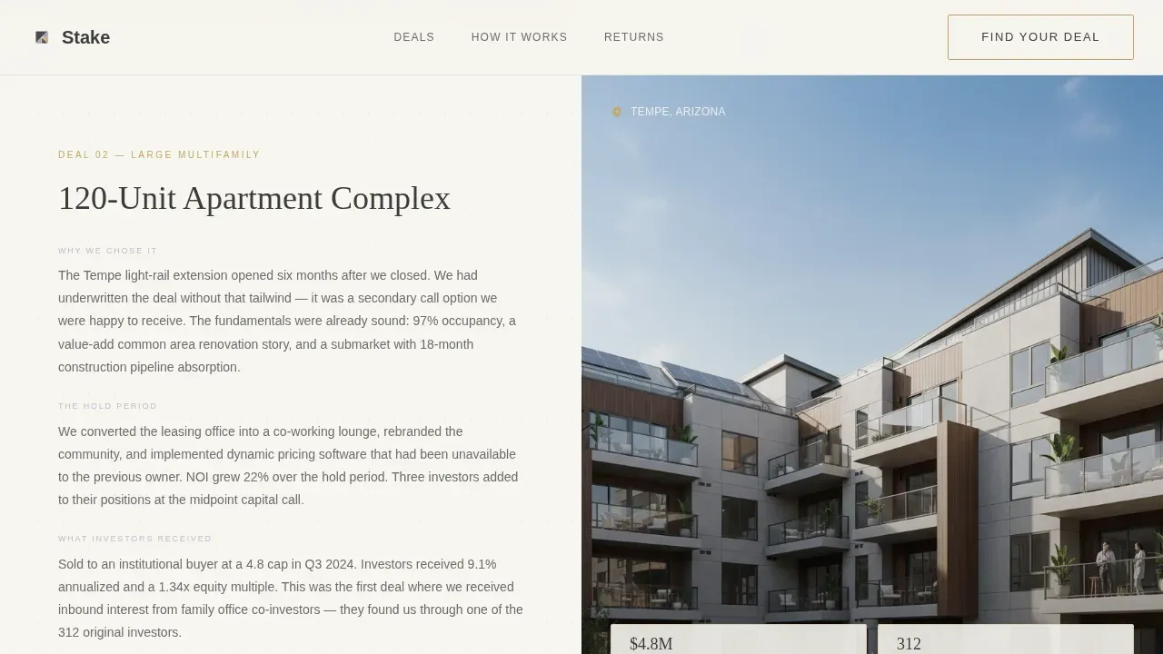 Fractional Real Estate Investment Landing Page Template