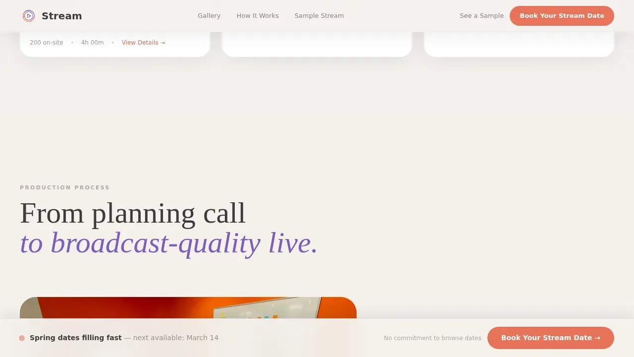 Interactive Team Experience Landing Page Template