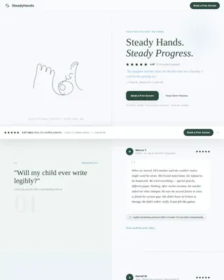 Occupational Therapist Review Landing Page Template