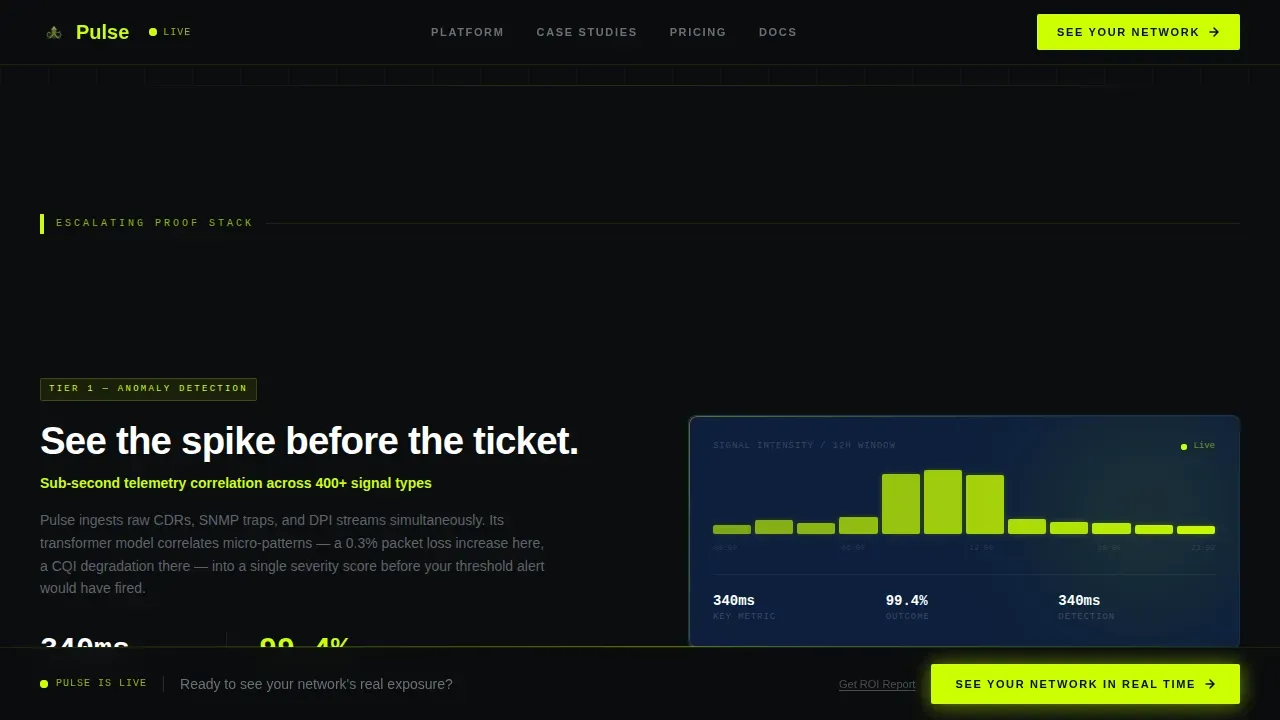 Advanced Network Monitoring Landing Page Template