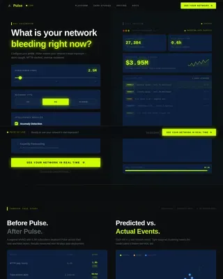 Advanced Network Monitoring Landing Page Template