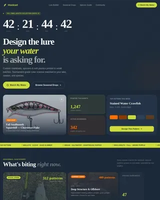 Bespoke Fishing Gear eCommerce Landing Page Template