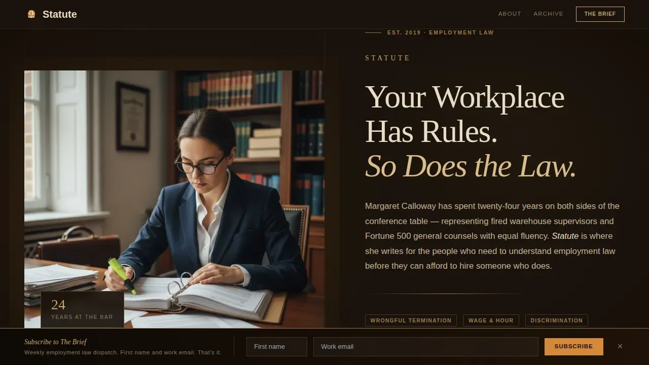 Legal & Policy Blog Reviews Website Template