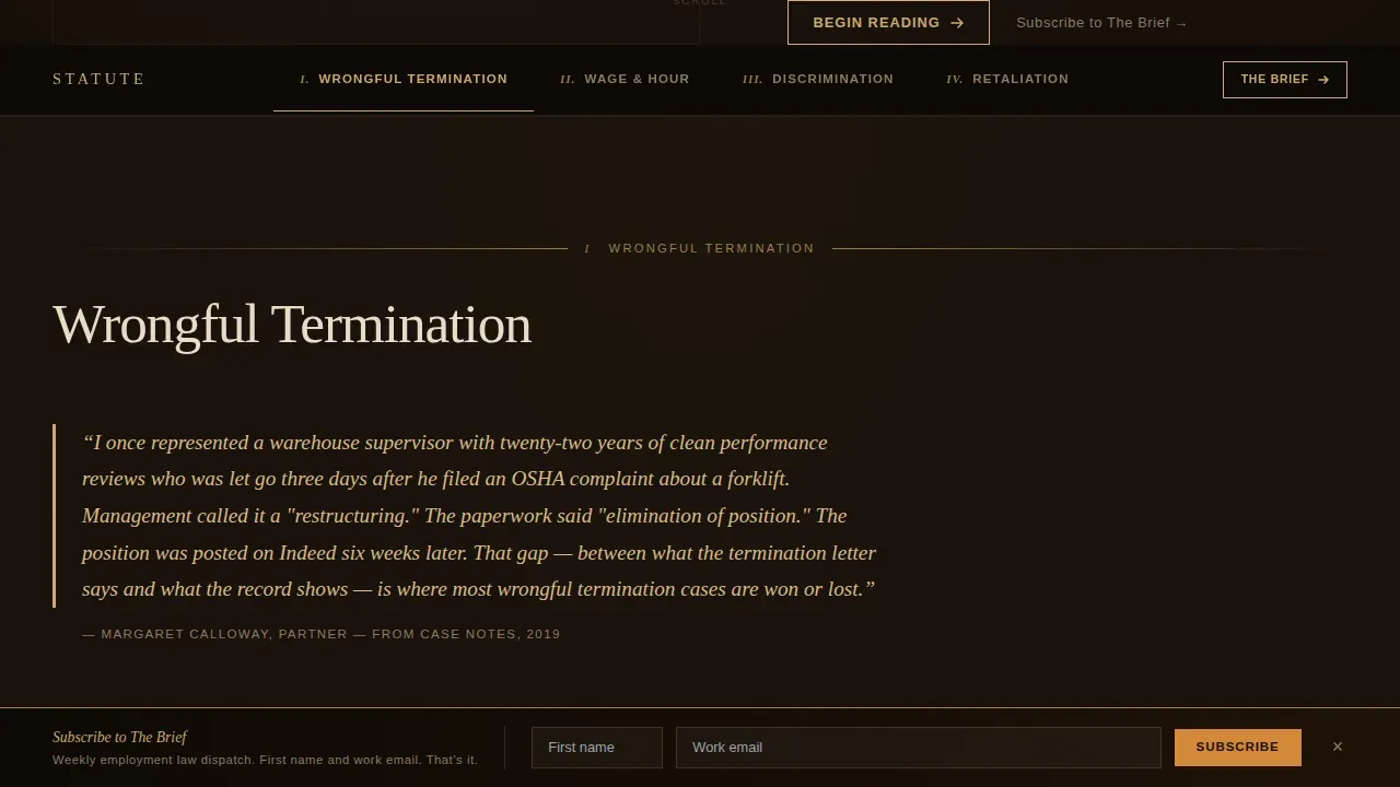 Legal & Policy Blog Reviews Website Template