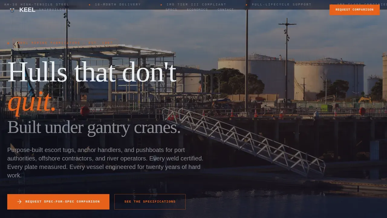 Expert Maritime Construction Landing Page Template