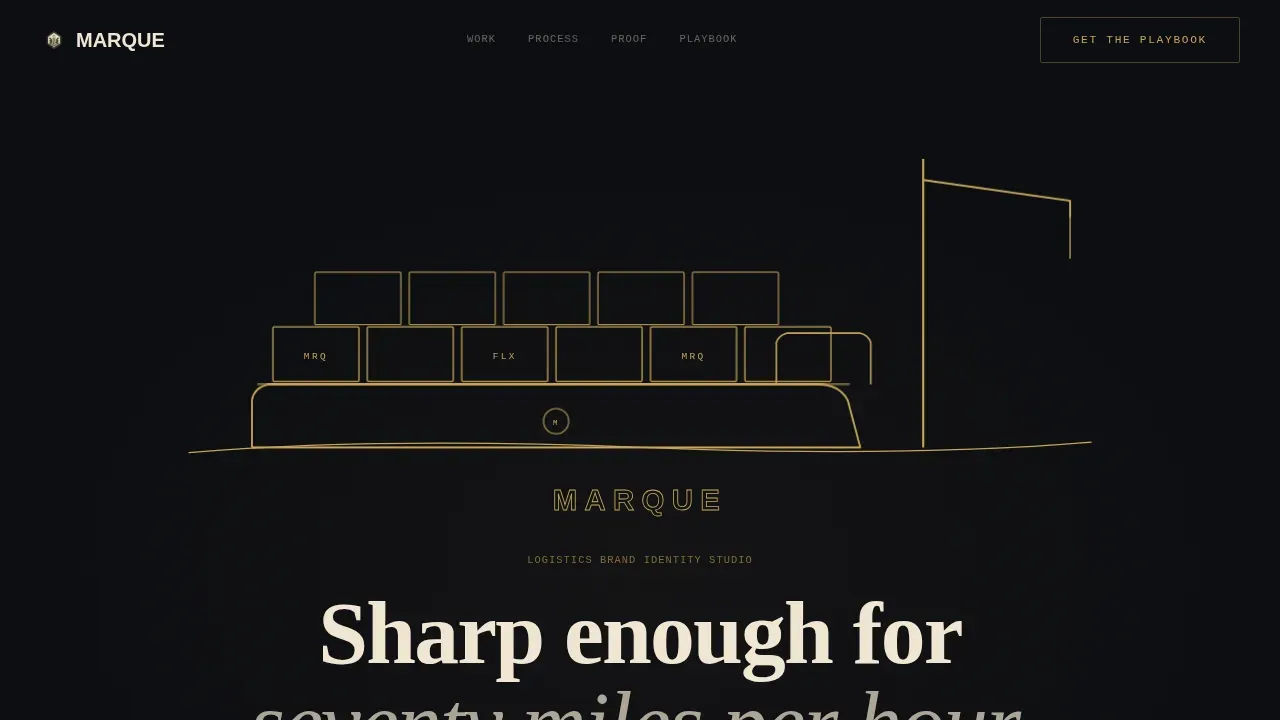 Dynamic Logistics Branding Landing Page Template