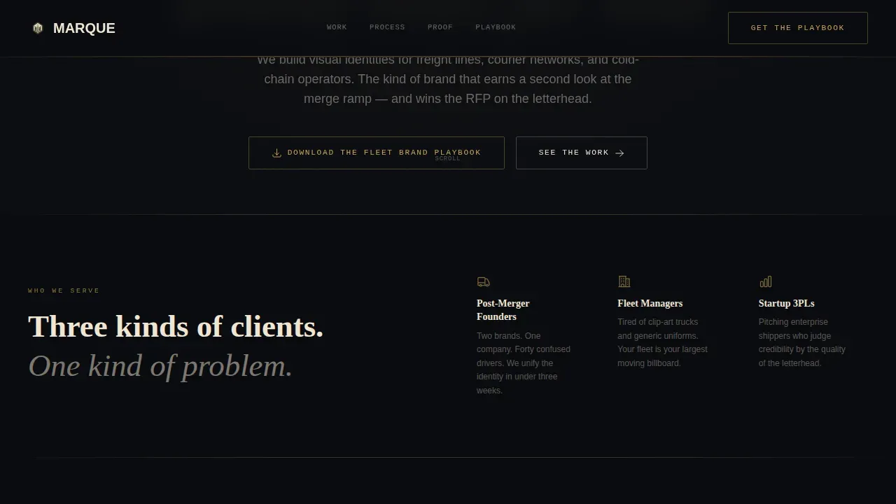 Dynamic Logistics Branding Landing Page Template