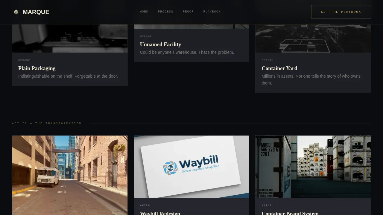 Dynamic Logistics Branding Landing Page Template