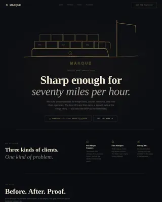 Dynamic Logistics Branding Landing Page Template