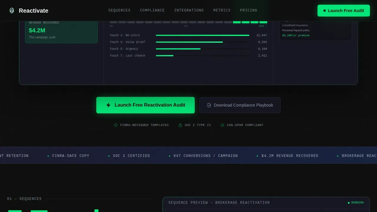 Powerful Fintech Re-engagement Landing Page Template