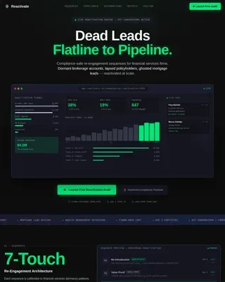 Powerful Fintech Re-engagement Landing Page Template