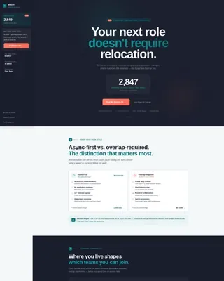 Remote Job Discovery Landing Page Template