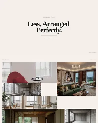 Interior Designer Portfolio Portfolio Website Template
