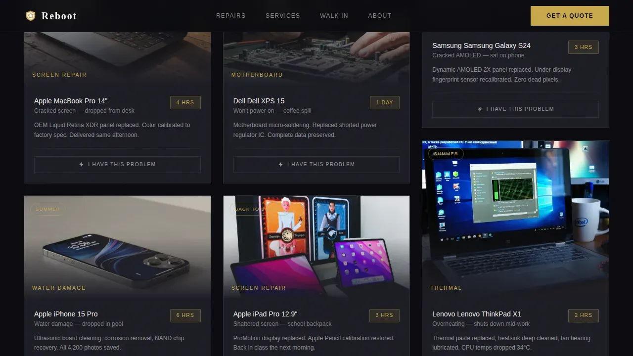 Local Brick & Mortar Advanced Professional Website Template