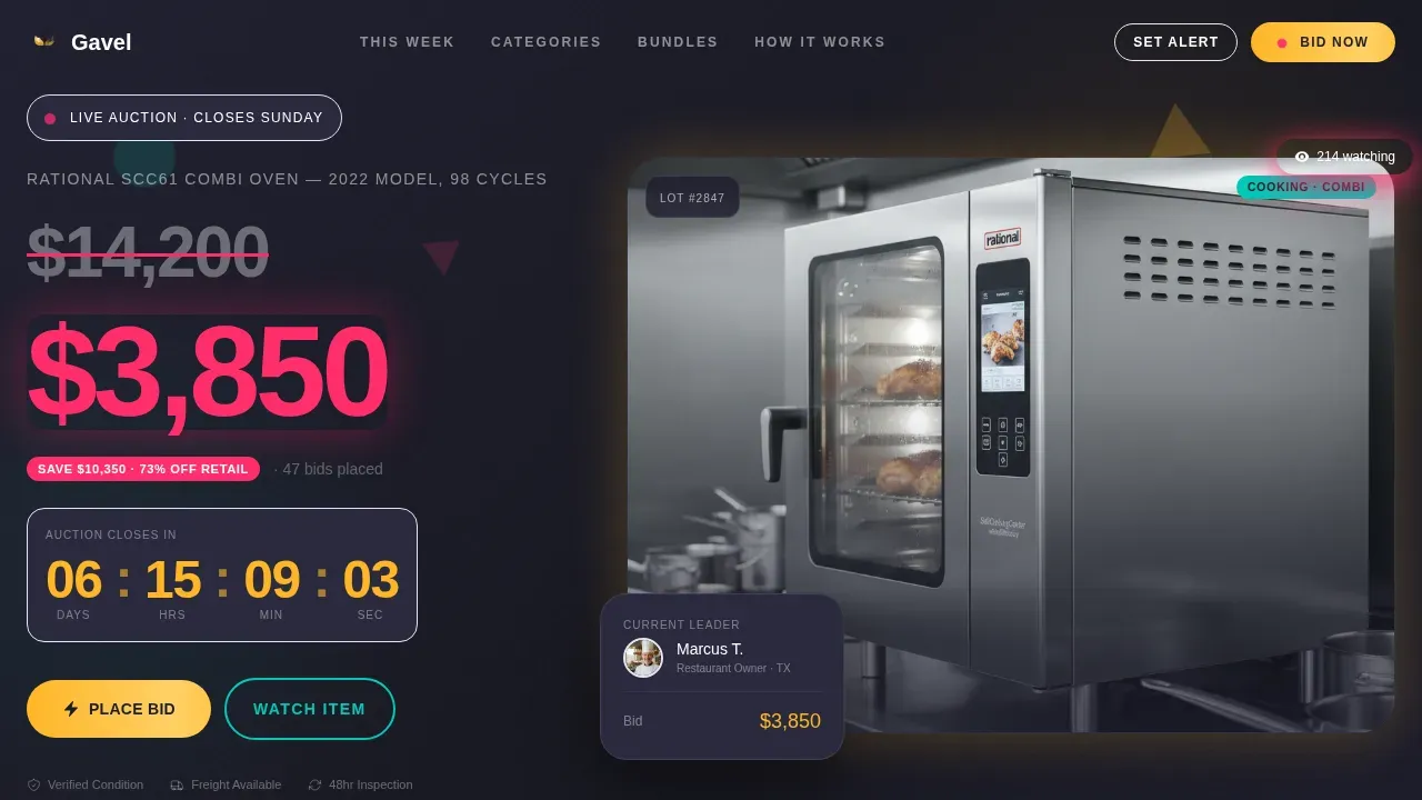 Auction Platforms & Types Cost Estimator Website Template