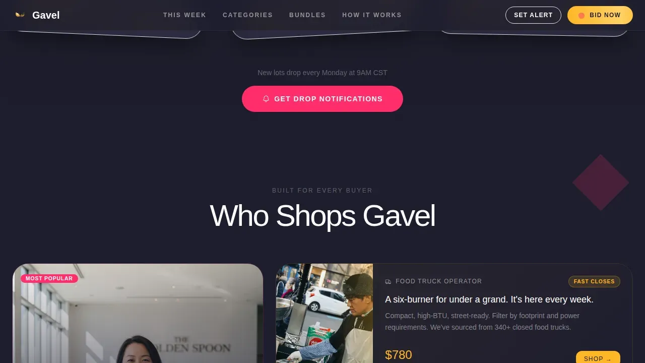 Auction Platforms & Types Cost Estimator Website Template