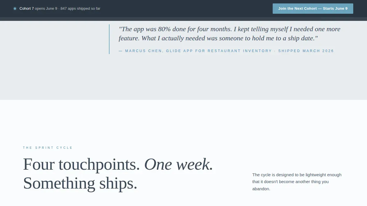 No-Code Accountability Group Landing Page Template
