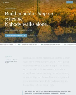 No-Code Accountability Group Landing Page Template