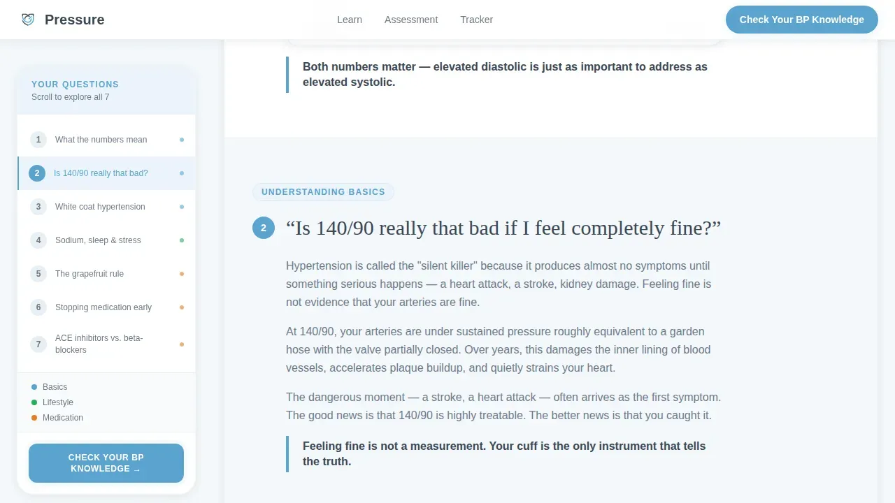 Clinical Hypertension Education Landing Page Template