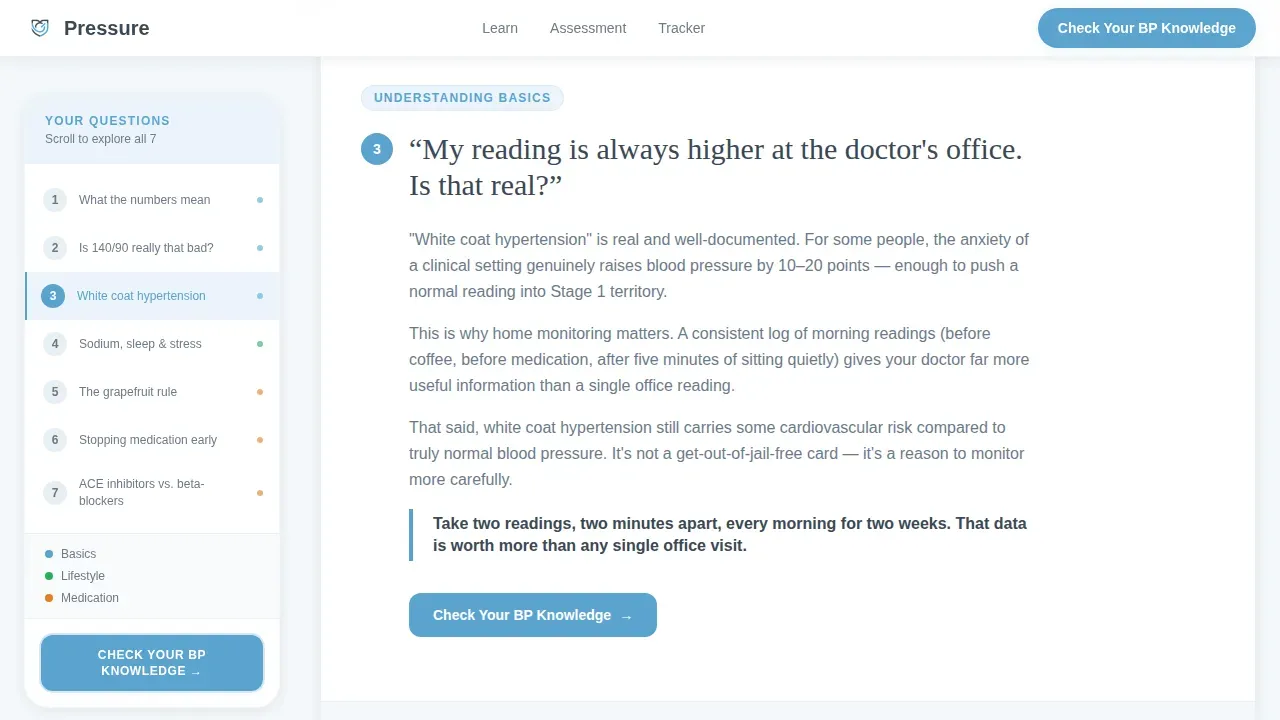 Clinical Hypertension Education Landing Page Template