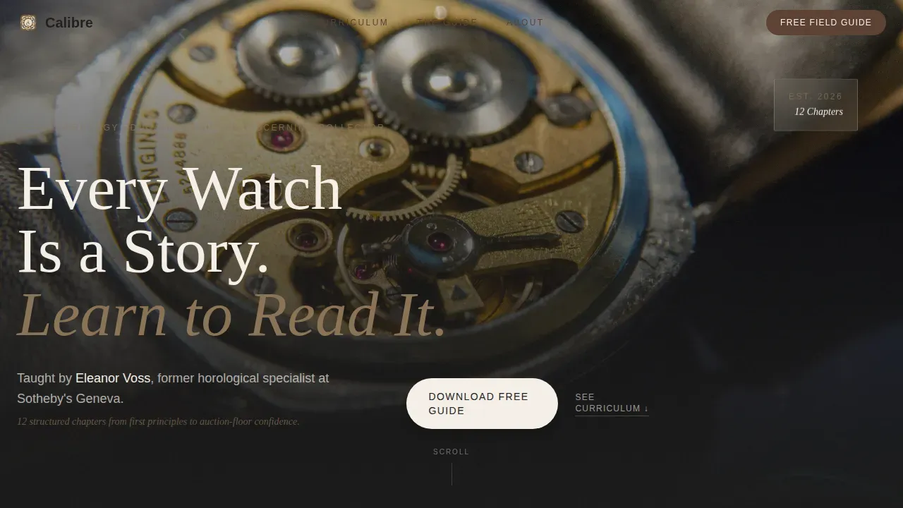 Luxury Timepiece Landing Page Template