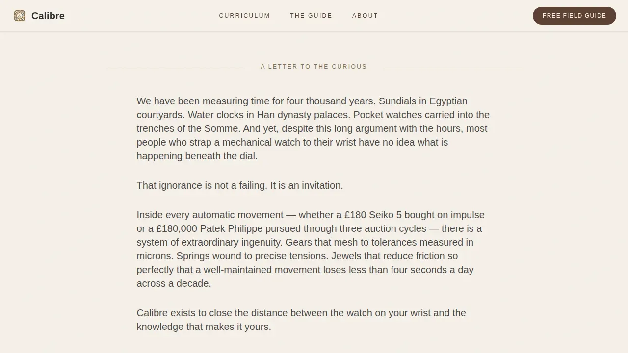 Luxury Timepiece Landing Page Template