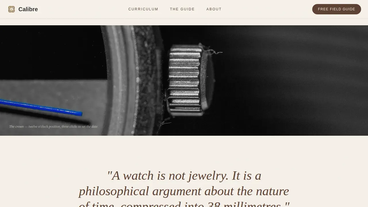 Luxury Timepiece Landing Page Template