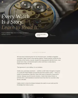 Luxury Timepiece Landing Page Template
