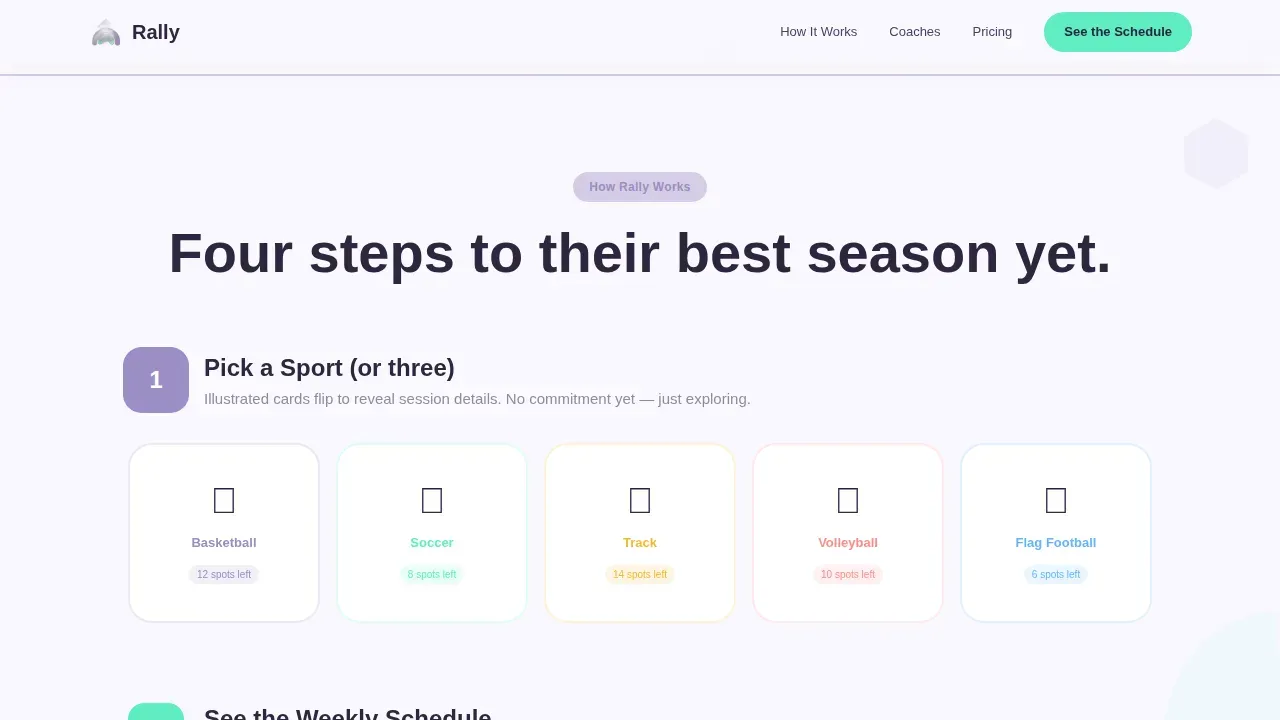 Tween (10-13) Products & Booking Website Template