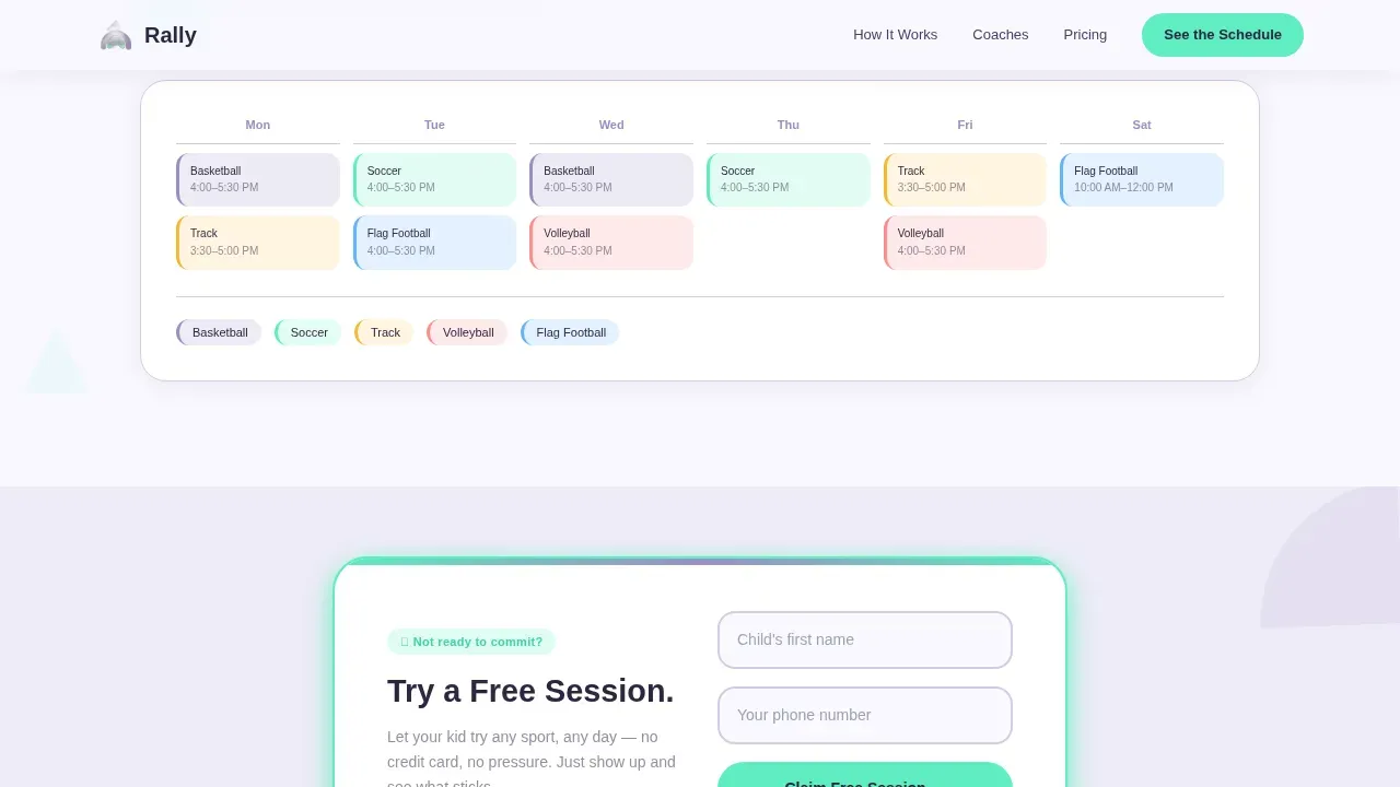 Tween (10-13) Products & Booking Website Template