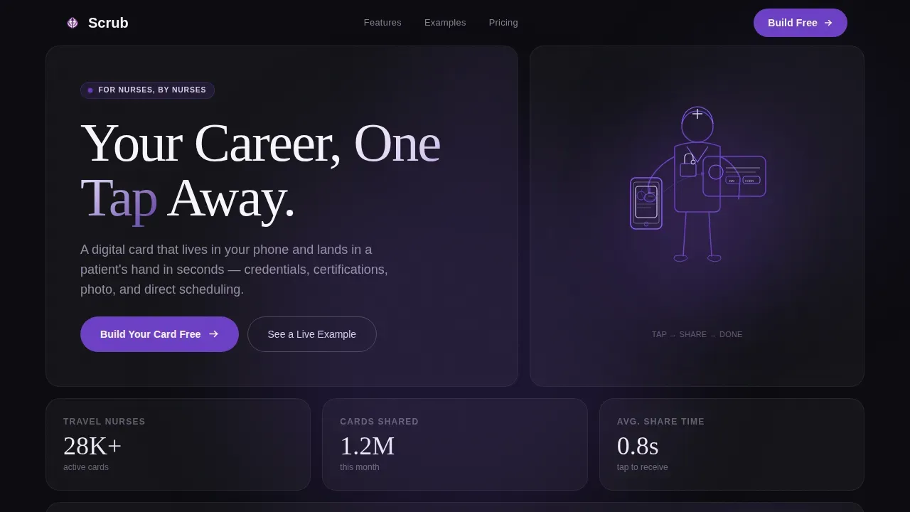 Digital Nurse Card Landing Page Template