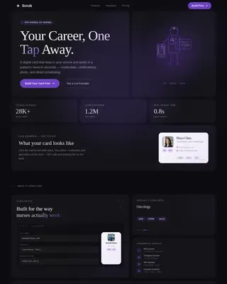 Digital Nurse Card Landing Page Template