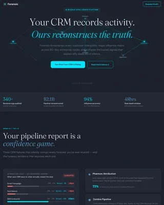 CRM Landing Page Template - Reconstruct the Truth