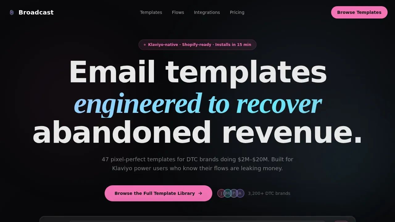 E-Commerce Digital Presence Portfolio Website Template