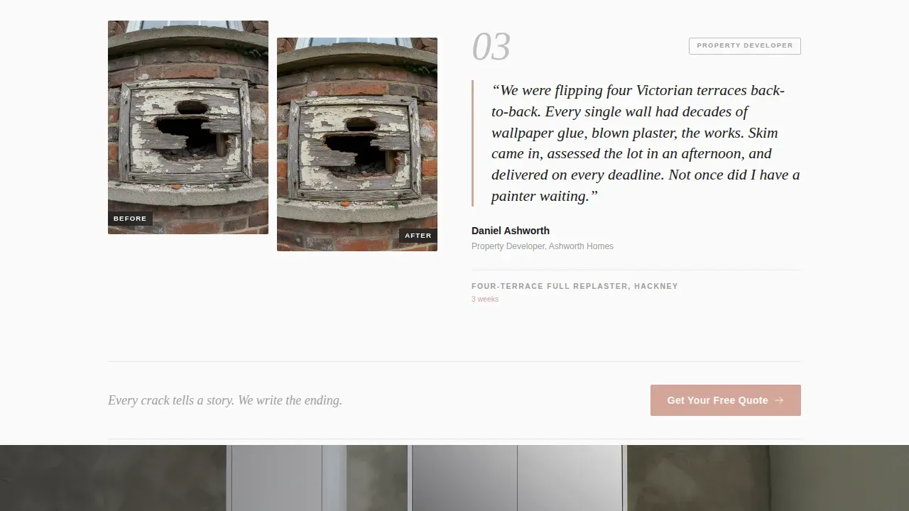 Master Plaster Contractor Landing Page Template