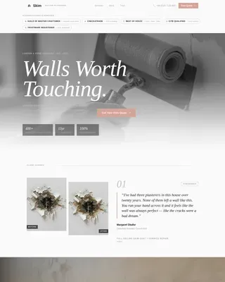 Master Plaster Contractor Landing Page Template