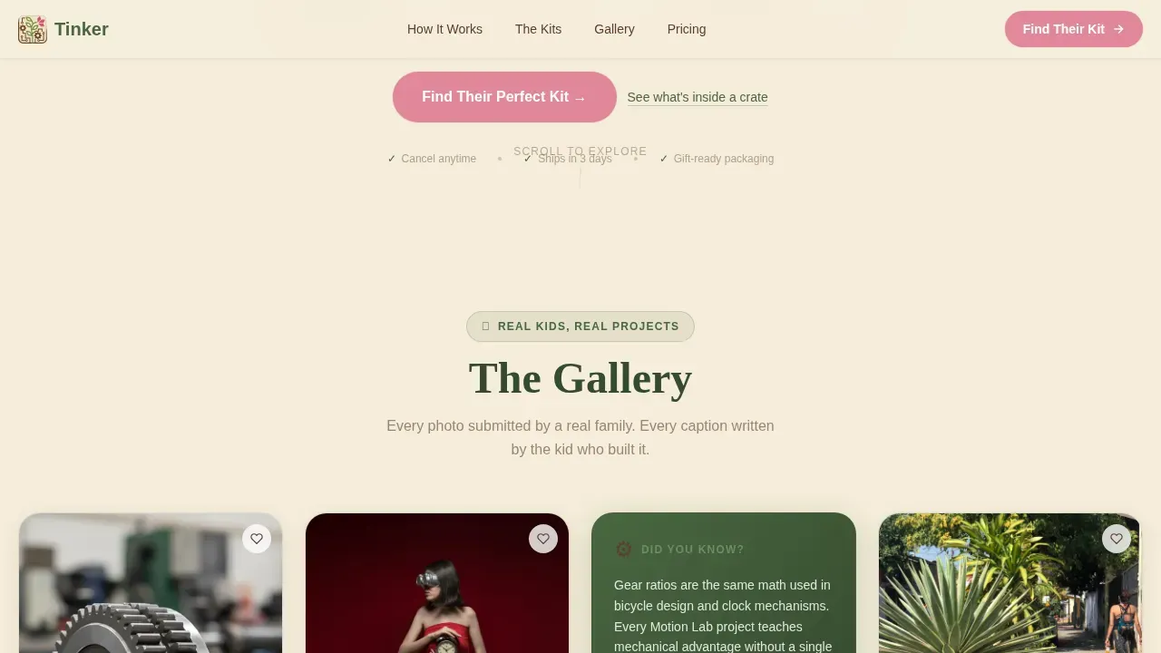 Maker Discovery Experience Landing Page Template